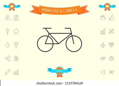 Bicycle line icon