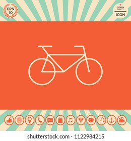 Bicycle line icon