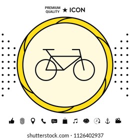 Bicycle line icon
