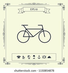 Bicycle line icon