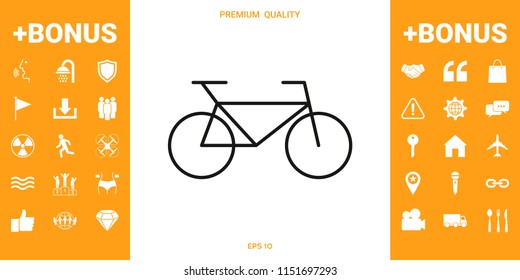 Bicycle line icon