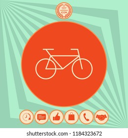 Bicycle line icon