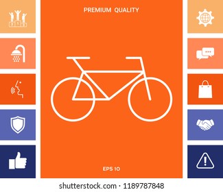 Bicycle line icon