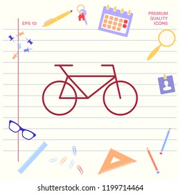 Bicycle line icon