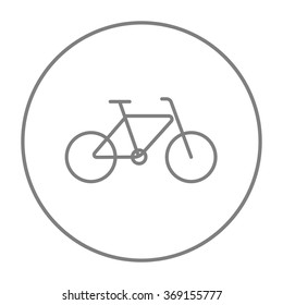 Icono de línea de bicicleta.