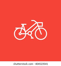 Icono de línea de bicicleta.