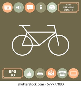 Bicycle line icon