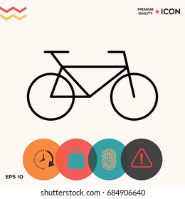 Bicycle line icon