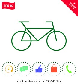 Bicycle line icon