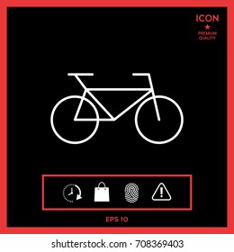Bicycle line icon