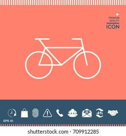 Bicycle line icon