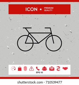 Bicycle line icon
