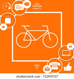 Bicycle line icon