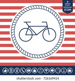Bicycle line icon