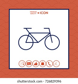 Bicycle line icon