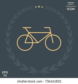 Bicycle line icon