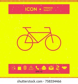 Bicycle line icon