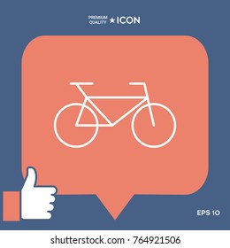 Bicycle line icon