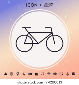 Bicycle line icon
