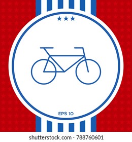 Bicycle line icon