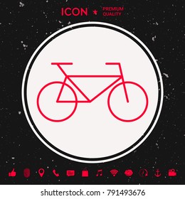 Bicycle line icon