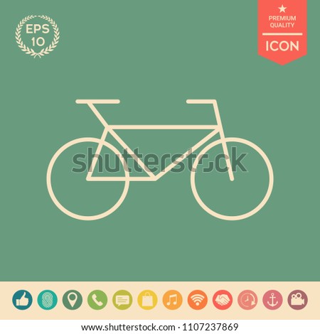 Bicycle line icon