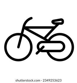 Bicycle line icon. Bike vector illustration isolated on white. Sport activity outline style designed for and app.