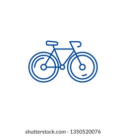 Bicycle line icon concept. Bicycle flat  vector symbol, sign, outline illustration.