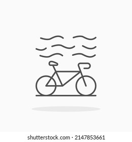 bicycle line icon. Editable stroke and pixel perfect. Can be used for digital product, presentation, print design and more.