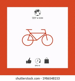 Bicycle line icon. Element for your design