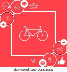 Bicycle line icon. Element for your design