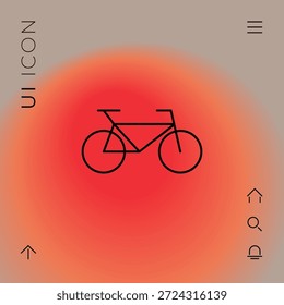 Icono de línea de bicicleta. Elemento para su diseño