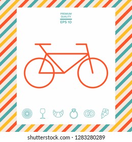 Bicycle line icon. Graphic elements for your design