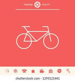 Bicycle line icon. Graphic elements for your design