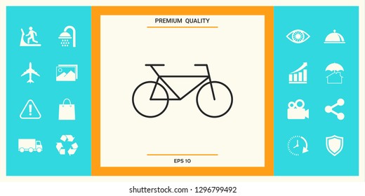Bicycle line icon. Graphic elements for your design