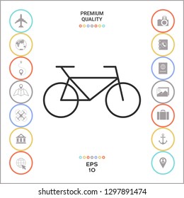 Bicycle line icon. Graphic elements for your design