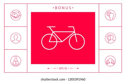 Bicycle line icon. Graphic elements for your design
