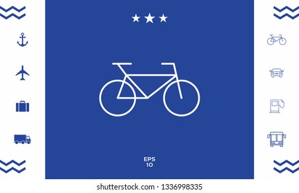 Bicycle line icon. Graphic elements for your design