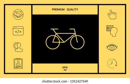 Bicycle line icon. Graphic elements for your design