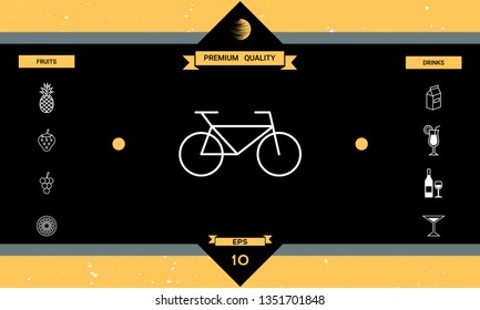 Bicycle line icon. Graphic elements for your design