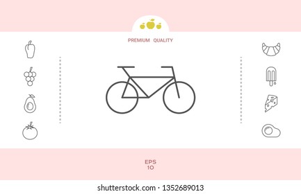 Bicycle line icon. Graphic elements for your design