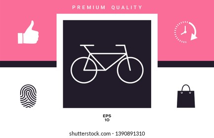 Bicycle line icon. Graphic elements for your design