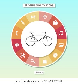 Bicycle line icon. Graphic elements for your design