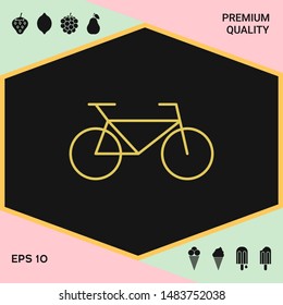 Bicycle line icon. Graphic elements for your design