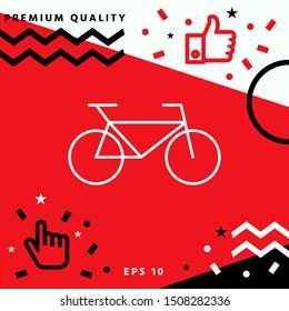 Bicycle line icon. Graphic elements for your design