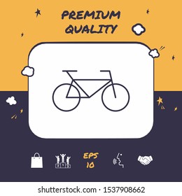 Bicycle line icon. Graphic elements for your design