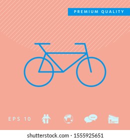 Bicycle line icon. Graphic elements for your design