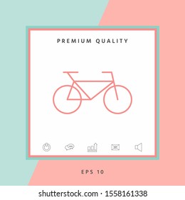 Bicycle line icon. Graphic elements for your design
