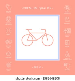 Bicycle line icon. Graphic elements for your design