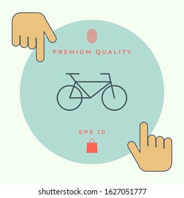 Bicycle line icon. Graphic elements for your design
